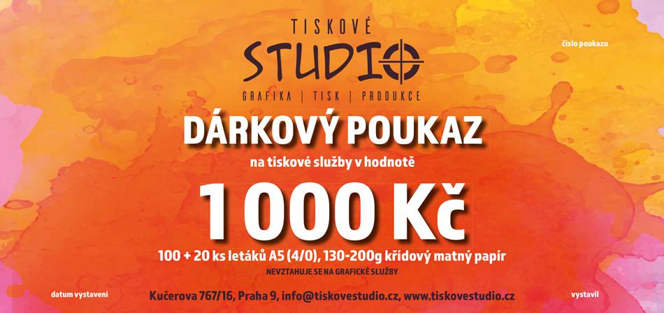 Obrázek k výrobku 9756 - Dárkový poukaz 1 000 Kč na tiskové služby