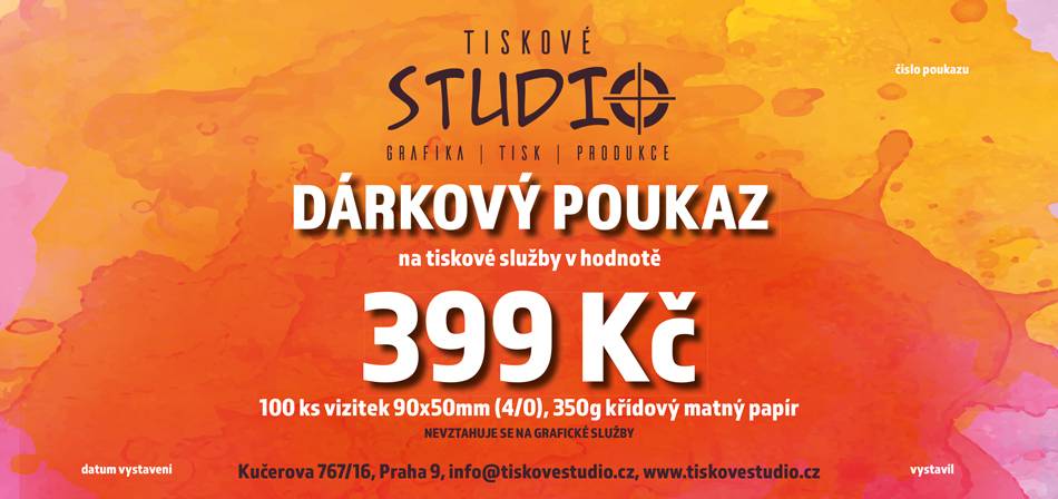 Obrázek k výrobku 9755 - Dárkový poukaz 399 Kč na tiskové služby