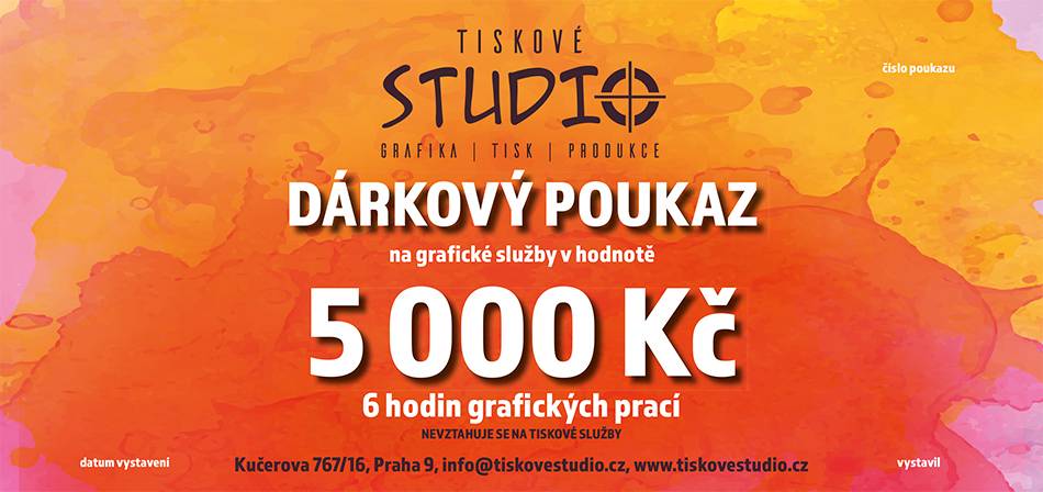 Obrázek k výrobku 9752 - Dárkový poukaz 5 000 Kč na grafické služby