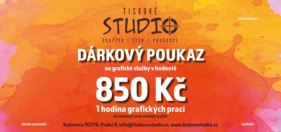 Obrázek k výrobku 9749 - Dárkový poukaz 850 Kč na grafické služby