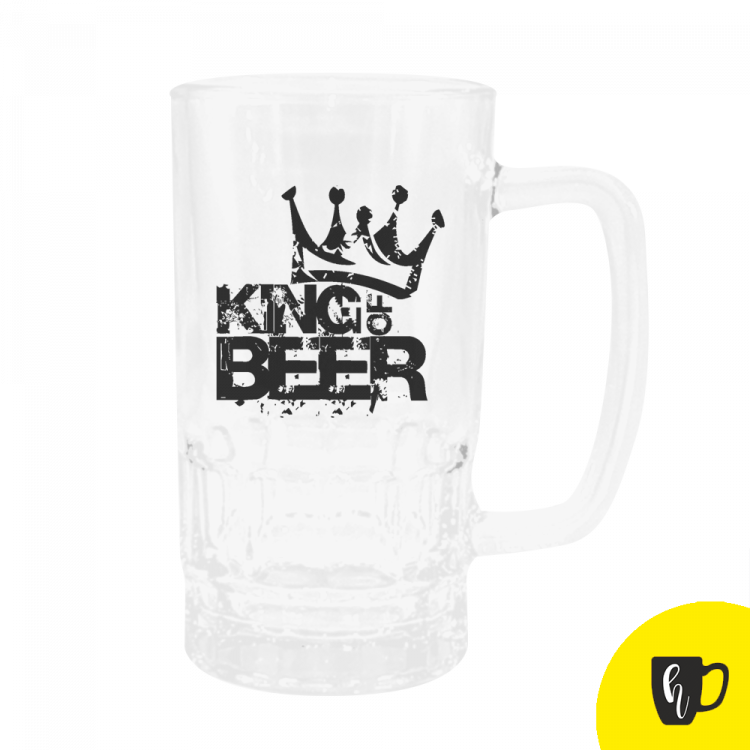 Obrázek k výrobku 3019 - King of Beer  ČIRÝ skleněný