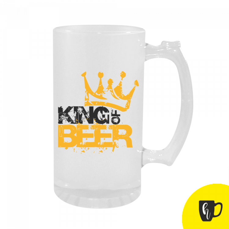 Obrázek k výrobku 3028 - King of Beer MATNÝ skleněný